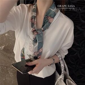 Women 100% Silk print Effervescent Silk Scarf